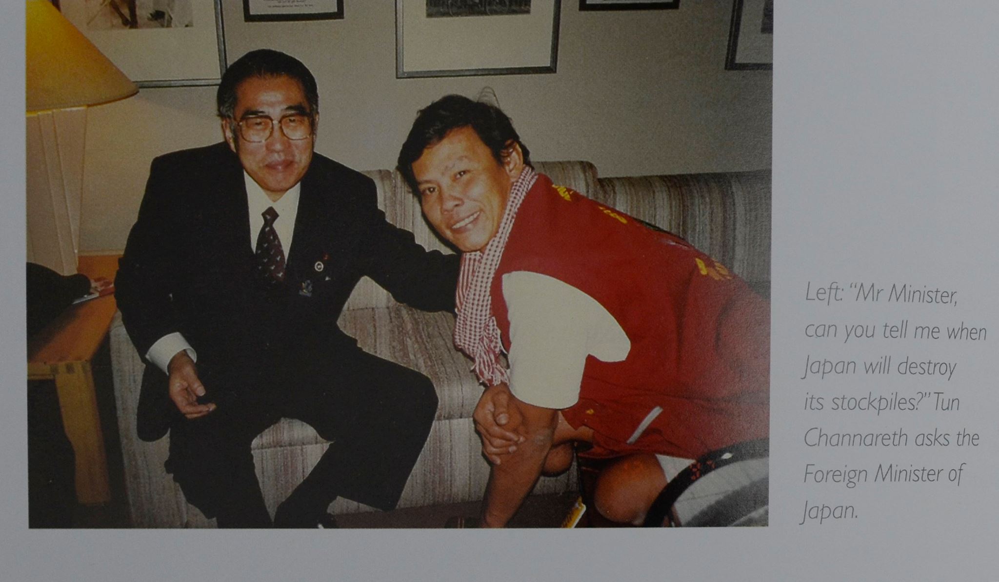Tun Channareth and Foreign Minister of Japan